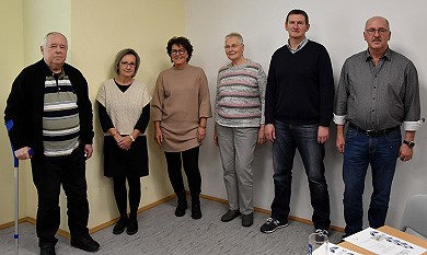 Für 40 Jahre Mitgliedschaft beim SSV Aurach wurden ausgezeichnet (v. l.): Gerhard Seis, Susanne Schreiber, Sieglinde Mayer, Susi Binder, Bernd Christ und Markus Seis
